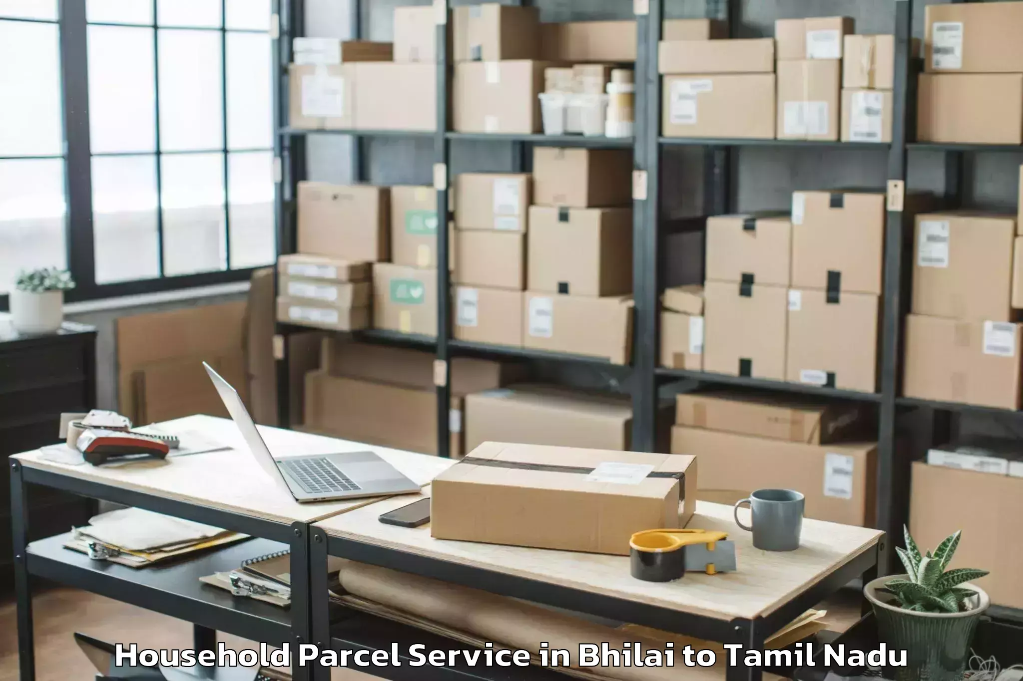 Professional Bhilai to Thirukkuvalai Household Parcel